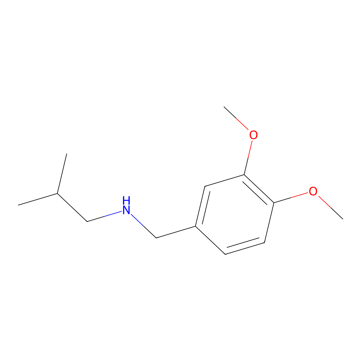 [(3,4-Dimethoxyphenyl)methyl](2-methylpropyl)amine molecular structure, CAS 133344-81-7
