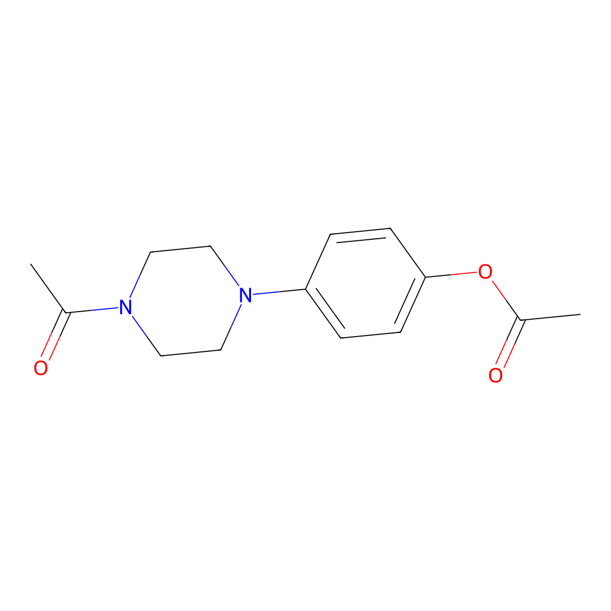 4-(4-Acetylpiperazin-1-yl)phenyl acetate molecular structure, CAS 133345-21-8