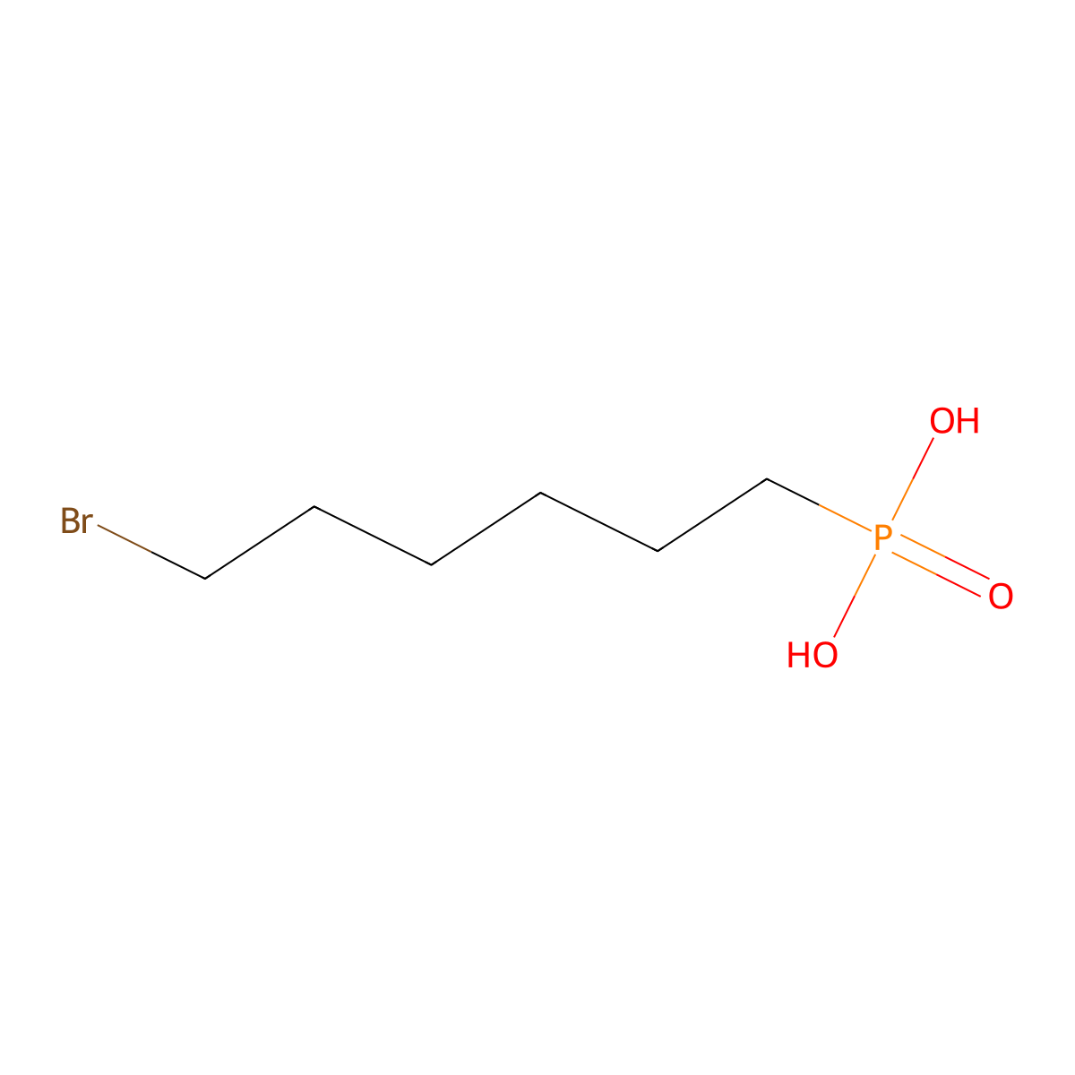 6-Bromohexylphosphonic acid molecular structure, CAS 133345-66-1