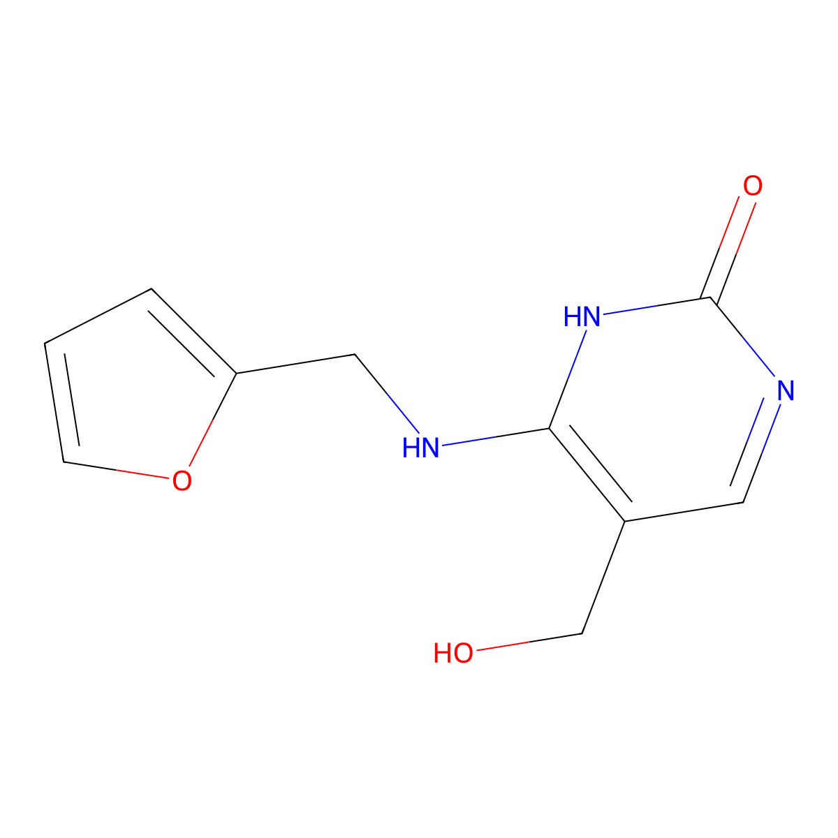 4-((furan-2-ylmethyl)amino)-5-(hydroxymethyl)pyrimidin-2(1H)-one molecular structure, CAS 1333466-52-6