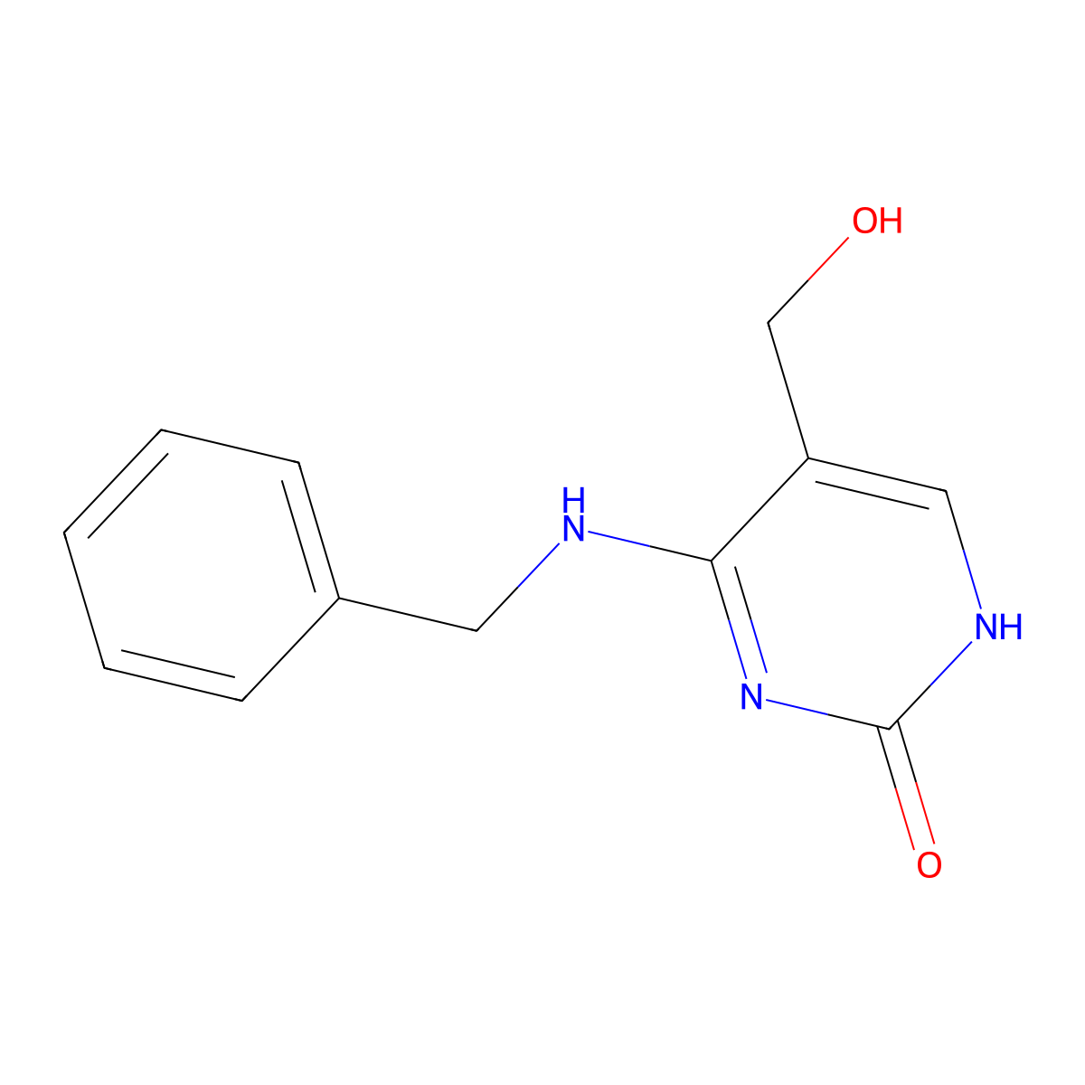 4-(benzylamino)-5-(hydroxymethyl)pyrimidin-2(1H)-one molecular structure, CAS 1333466-54-8