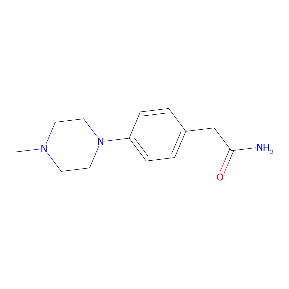 2-[4-(4-Methylpiperazin-1-yl)phenyl]acetamide molecular structure, CAS 1333468-63-5