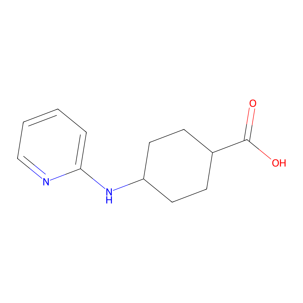 (1s,4s)-4-[(Pyridin-2-yl)amino]cyclohexane-1-carboxylic acid molecular structure, CAS 1333468-81-7
