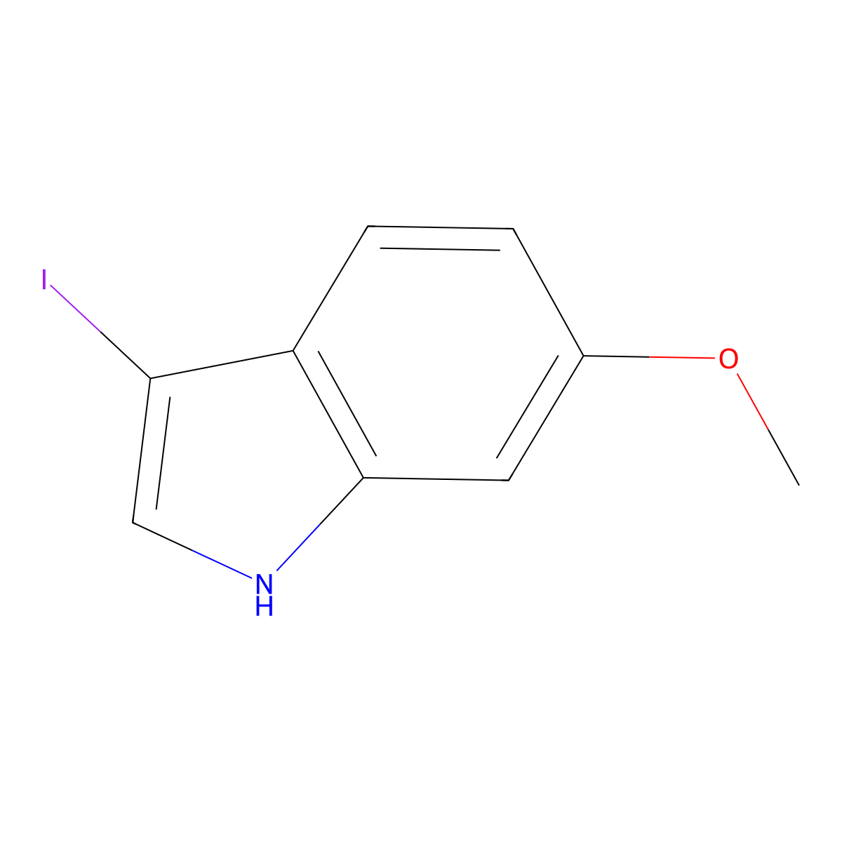 3-Iodo-6-methoxy-1H-indole molecular structure, CAS 1333469-84-3