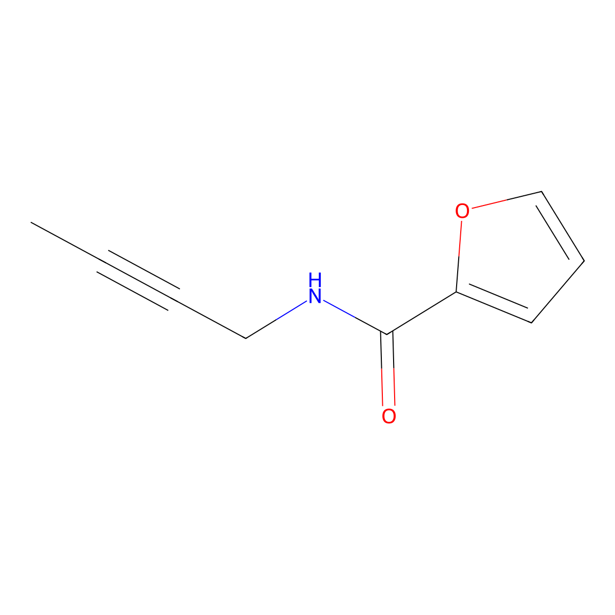 N-(but-2-yn-1-yl)furan-2-carboxamide molecular structure, CAS 1333470-23-7