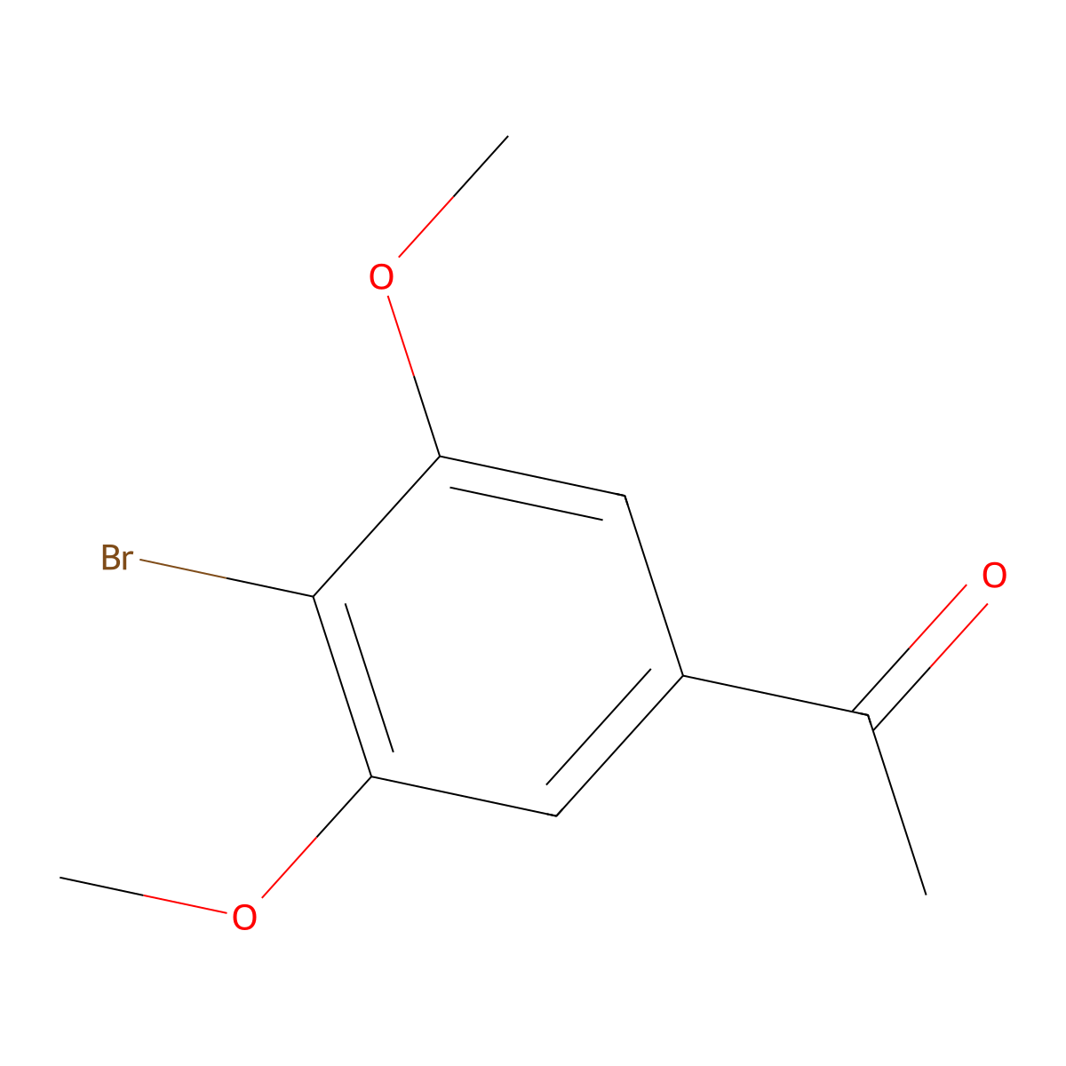 1-(4-Bromo-3,5-dimethoxyphenyl)ethan-1-one molecular structure, CAS 1333472-28-8
