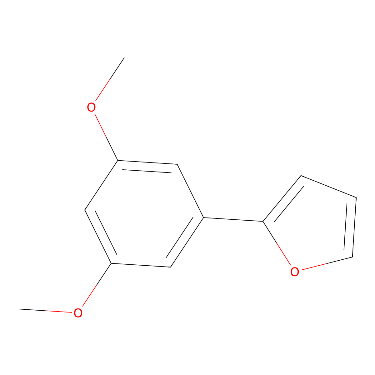 2-(3,5-Dimethoxyphenyl)furan molecular structure, CAS 1333472-77-7