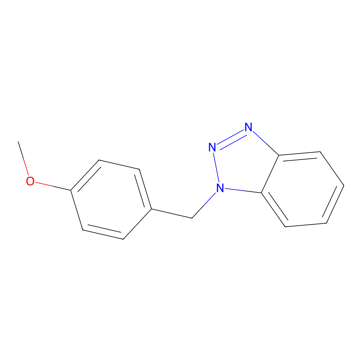 1-[(4-Methoxyphenyl)methyl]benzotriazole molecular structure, CAS 133349-85-6
