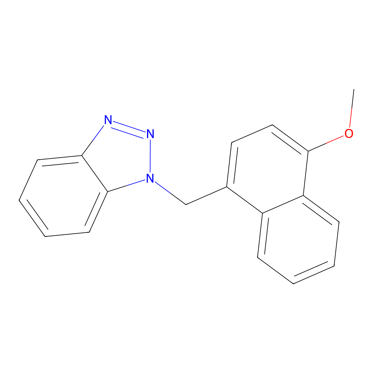 1-[(4-Methoxynaphthalen-1-yl)methyl]-1H-1,2,3-benzotriazole molecular structure, CAS 133349-88-9