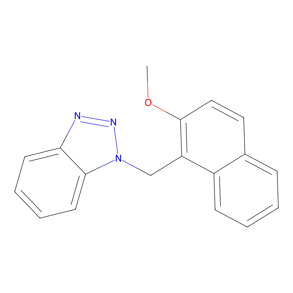 1-[(2-Methoxynaphthalen-1-yl)methyl]-1H-1,2,3-benzotriazole molecular structure, CAS 133349-89-0