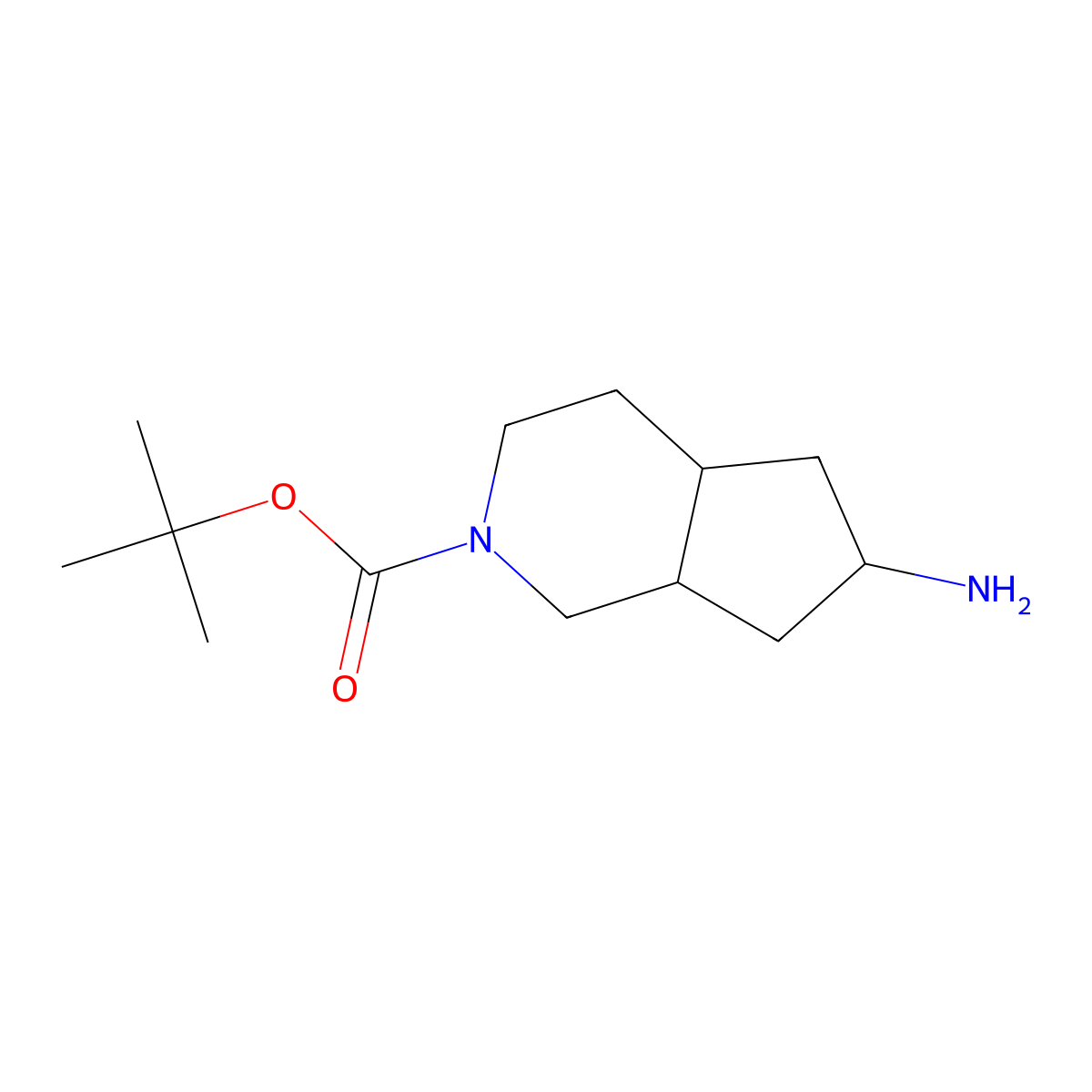 tert-butyl rel-(4aR,6R,7aS)-6-amino-1,3,4,4a,5,6,7,7a-octahydrocyclopenta[c]pyridine-2-carboxylate molecular structure, CAS 1333493-10-9