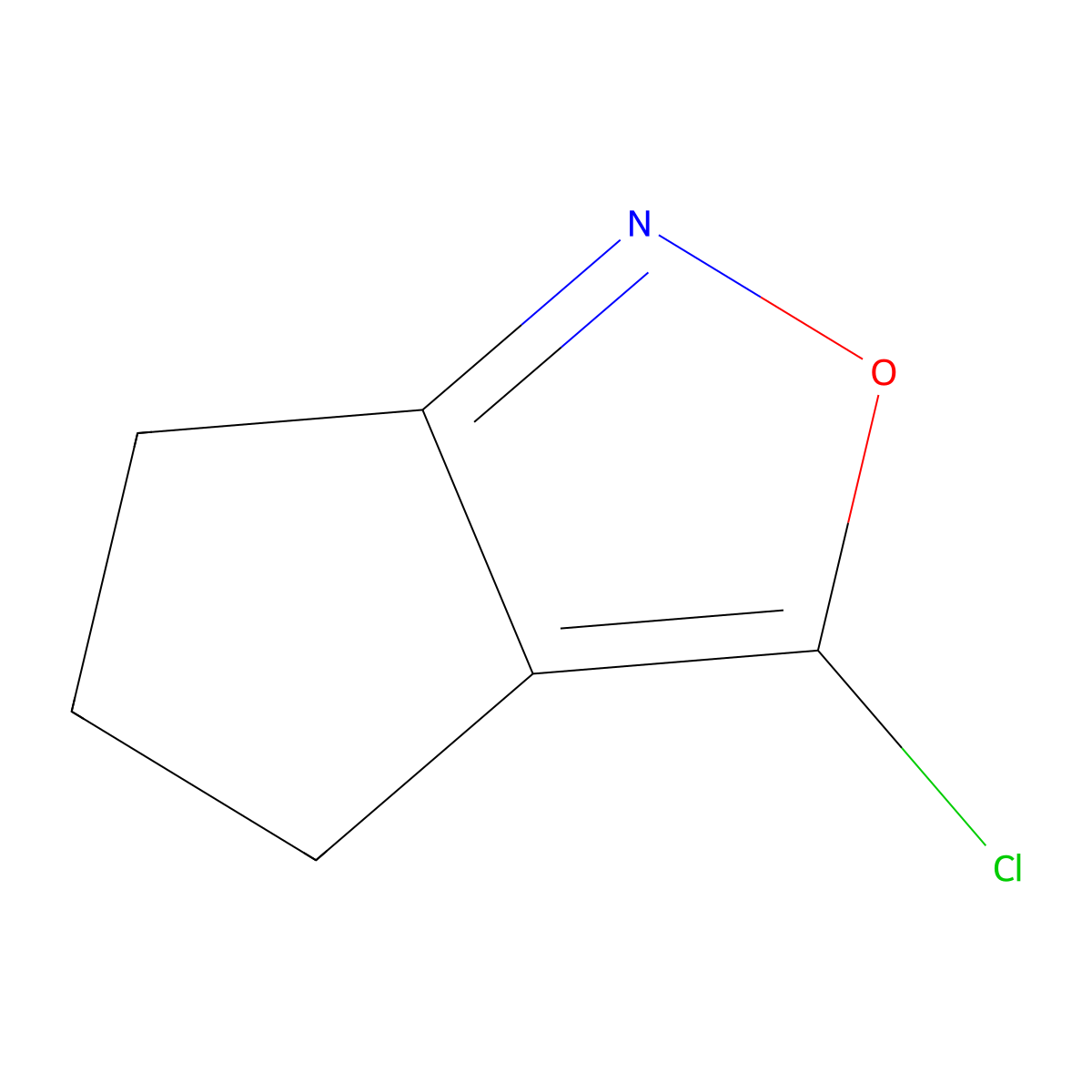 3-Chloro-5,6-dihydro-4H-cyclopenta[c]isoxazole molecular structure, CAS 1333495-30-9