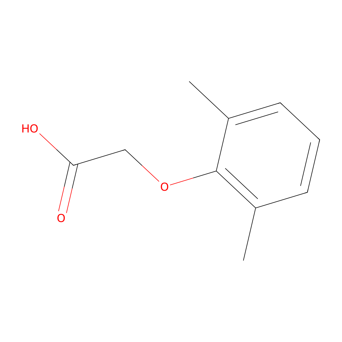 (2,6-Dimethylphenoxy)acetic acid molecular structure, CAS 13335-71-2