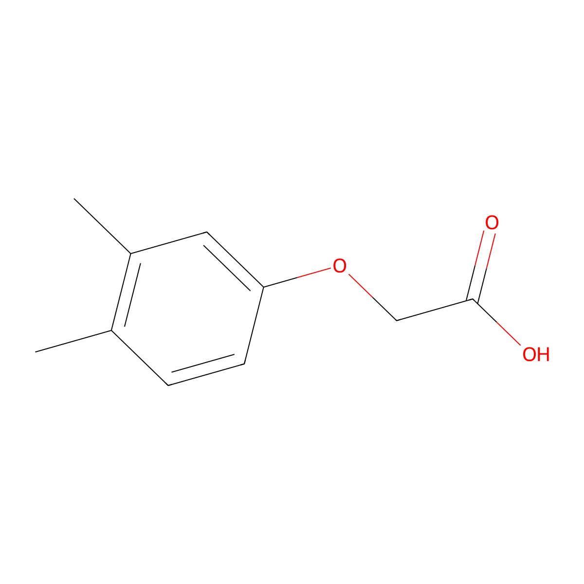 3,4-Xylyloxyacetic acid molecular structure, CAS 13335-73-4