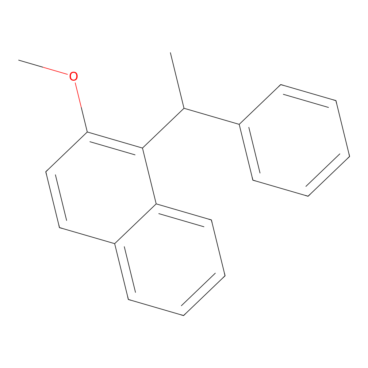 2-Methoxy-1-(1-phenylethyl)naphthalene molecular structure, CAS 133350-15-9