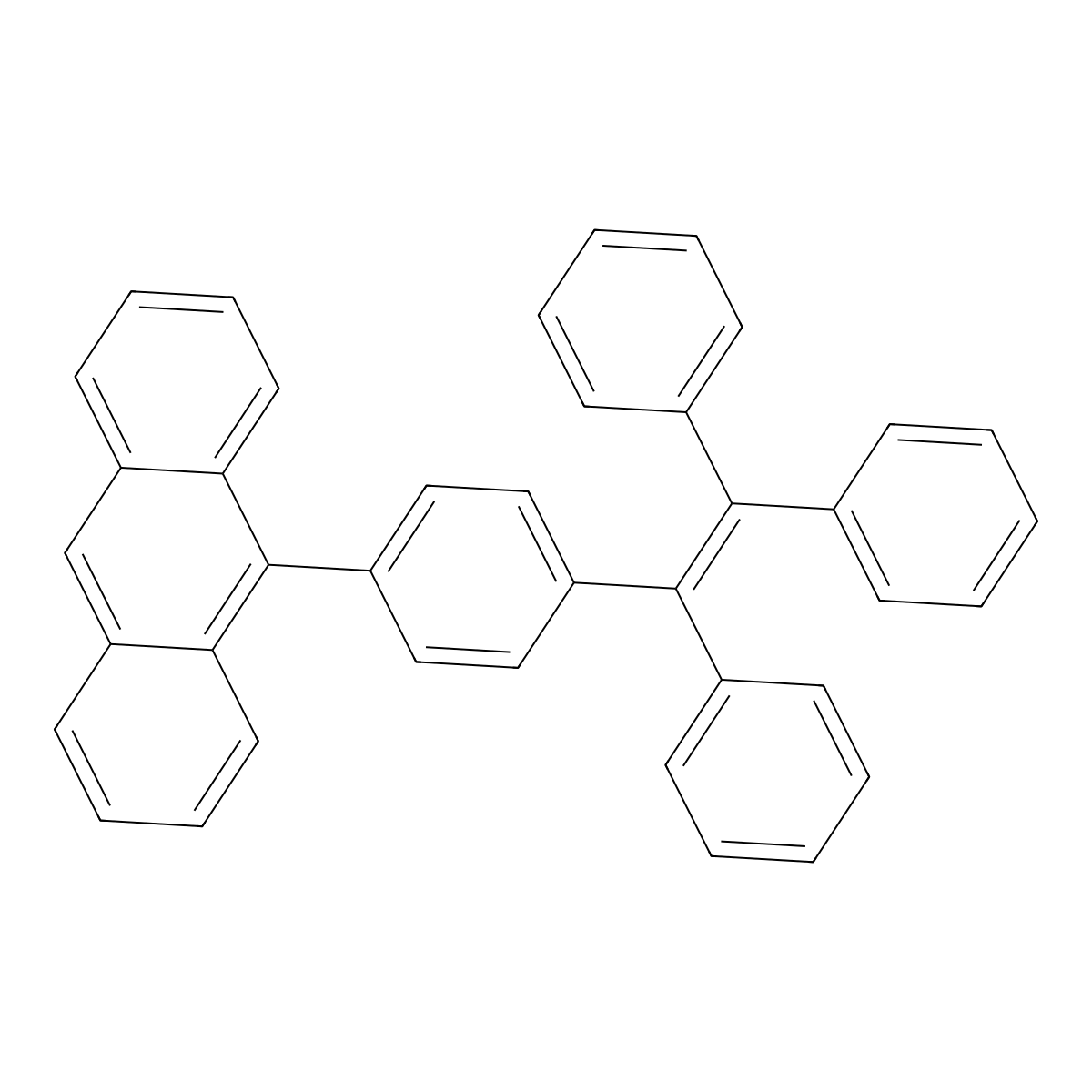 9-(4-(1,2,2-Triphenylvinyl)phenyl)anthracene molecular structure, CAS 1333504-84-9