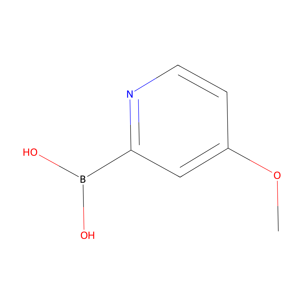 (4-Methoxypyridin-2-YL)boronic acid molecular structure, CAS 1333505-99-9