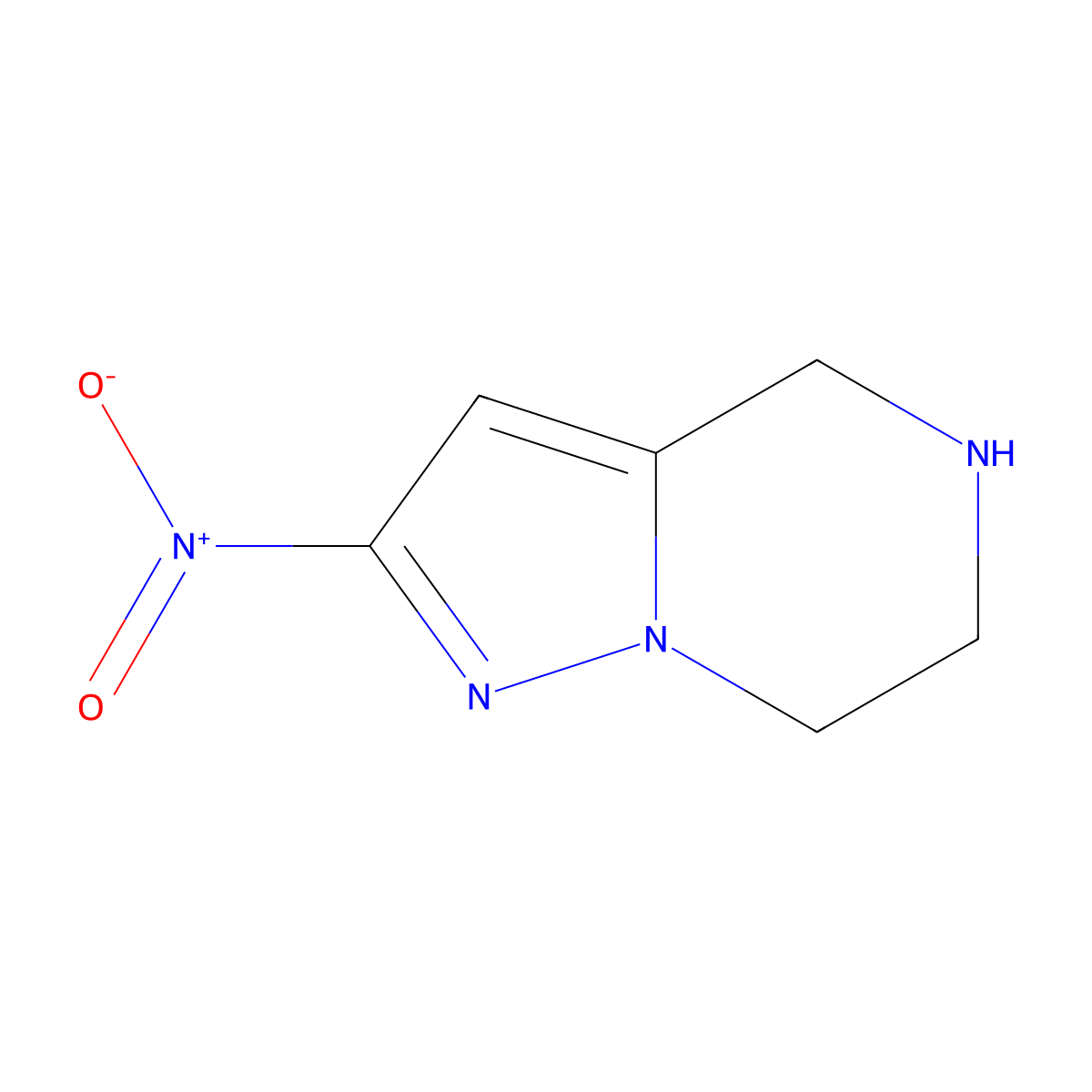 2-Nitro-4,5,6,7-tetrahydropyrazolo[1,5-a]pyrazine molecular structure, CAS 1333508-96-5