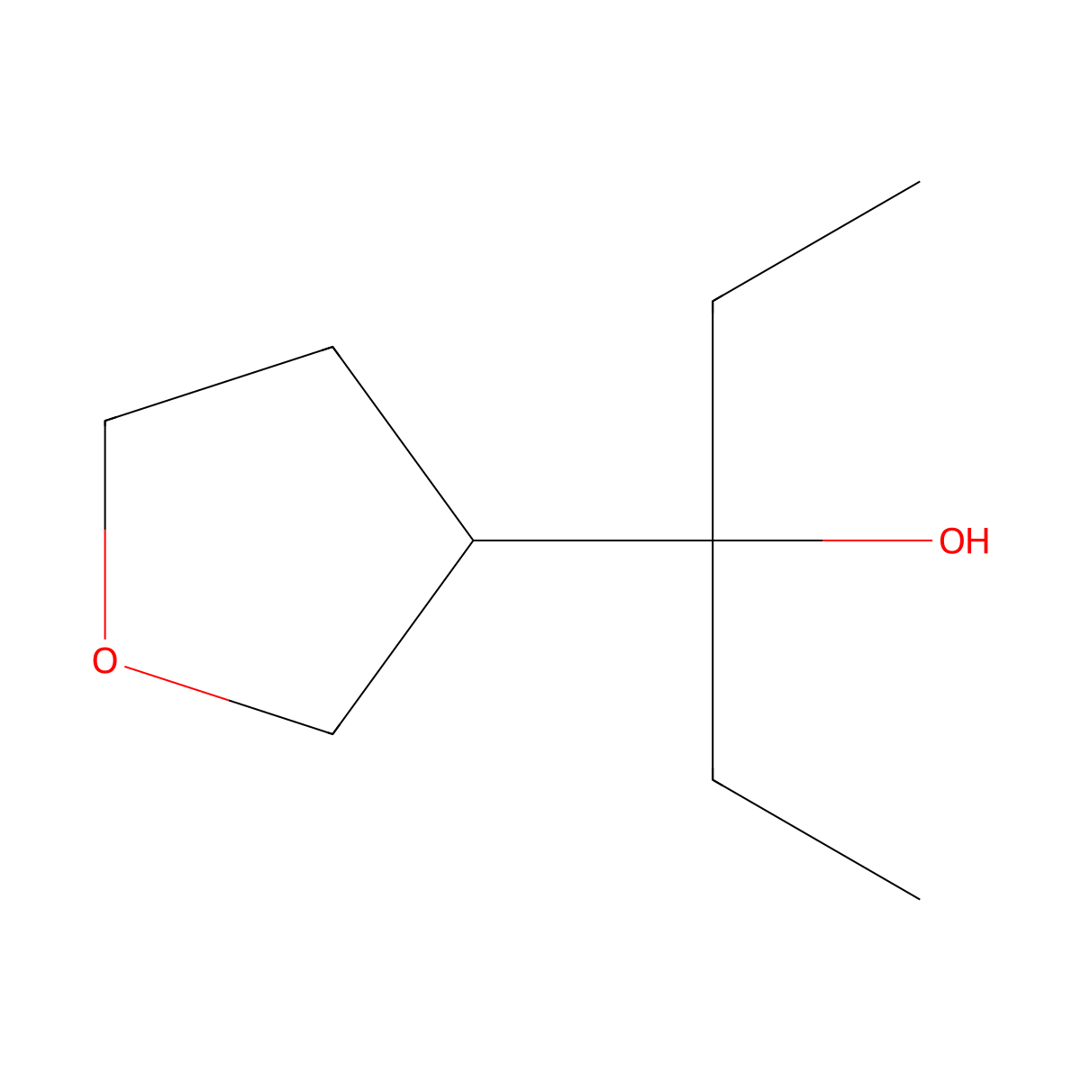 3-(Oxolan-3-yl)pentan-3-ol molecular structure, CAS 1333568-47-0