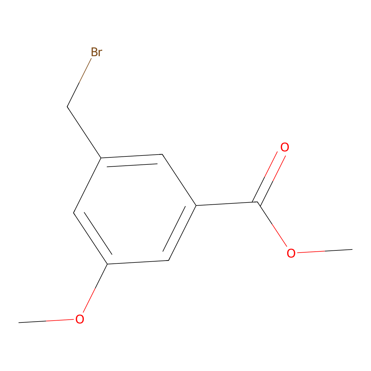 Methyl 3-(bromomethyl)-5-methoxybenzoate molecular structure, CAS 133357-62-7