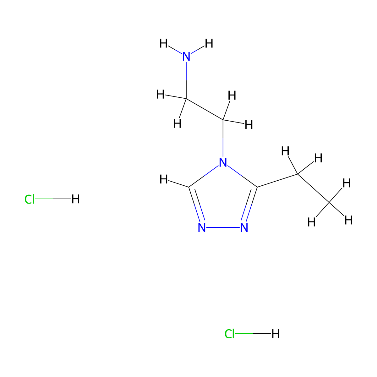 2-(3-ethyl-4H-1,2,4-triazol-4-yl)ethan-1-amine dihydrochloride molecular structure, CAS 1333575-88-4