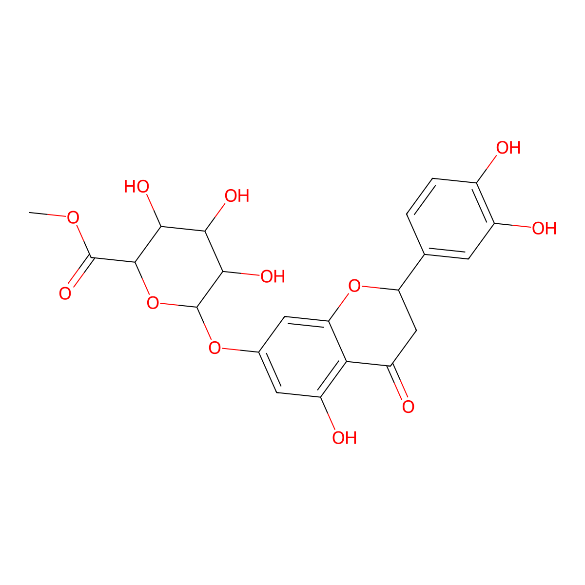 Eriodictyol 7-O-methylglucuronide molecular structure, CAS 133360-42-6