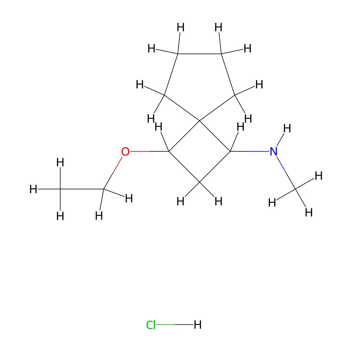 3-ethoxy-N-methylspiro[3.4]octan-1-amine hydrochloride molecular structure, CAS 1333616-84-4