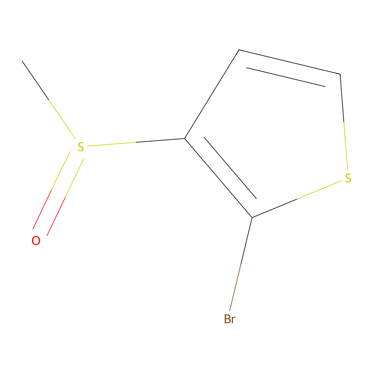 2-Bromo-3-(methylsulfinyl)thiophene molecular structure, CAS 133362-12-6