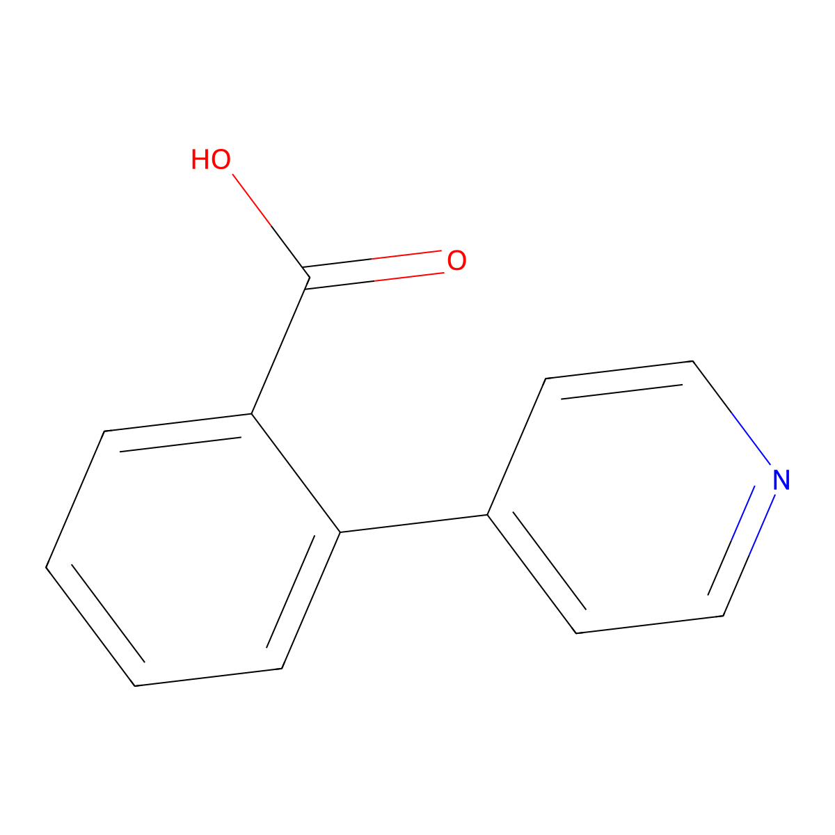 2-(Pyridin-4-yl)benzoic acid molecular structure, CAS 133362-99-9