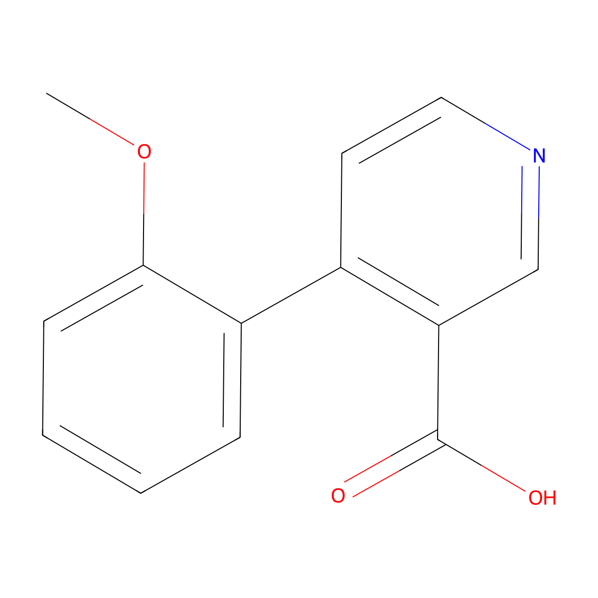 4-(2-Methoxyphenyl)pyridine-3-carboxylic acid molecular structure, CAS 133363-00-5