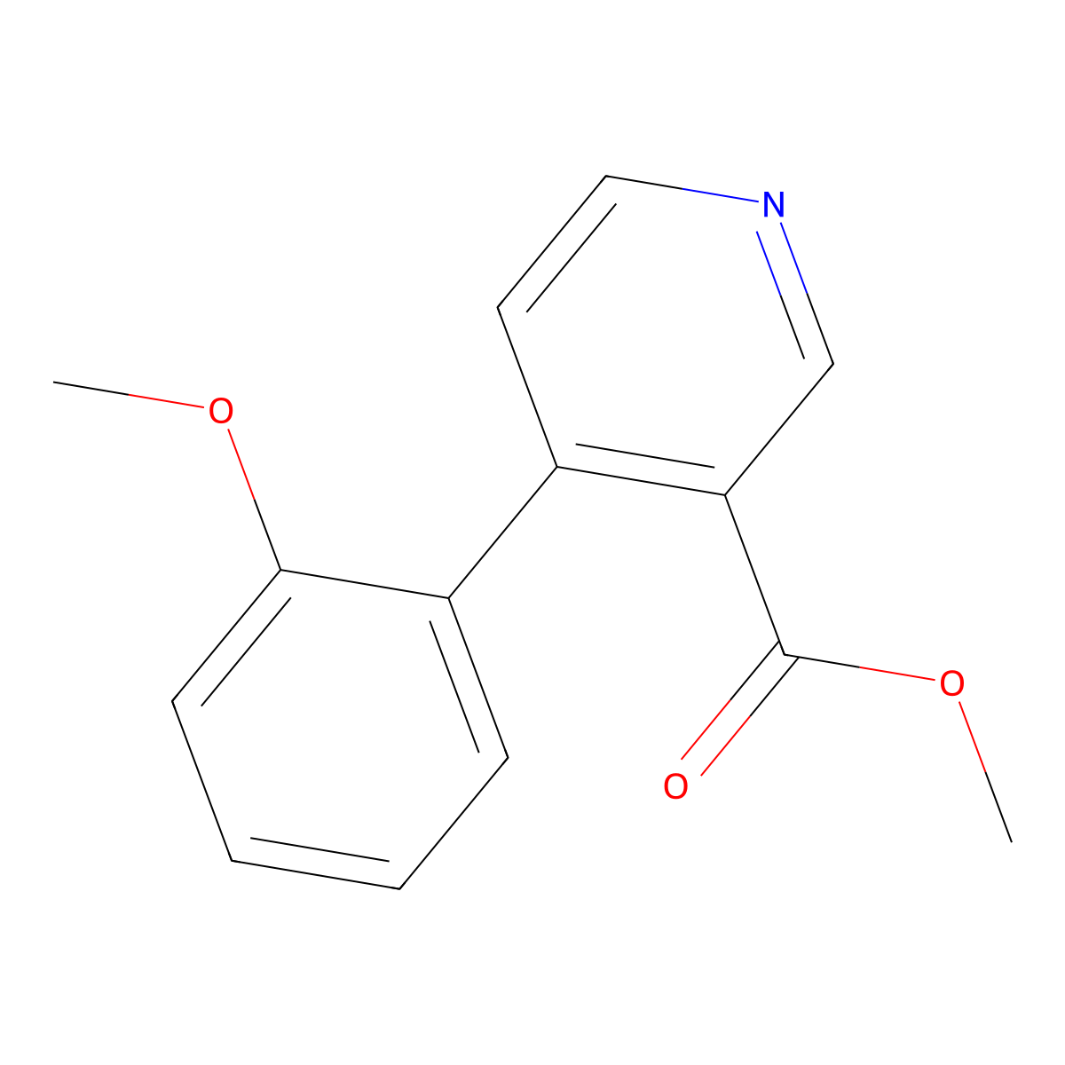 4-(2-Methoxyphenyl)-3-pyridinecarboxylic acid methyl ester molecular structure, CAS 133363-01-6