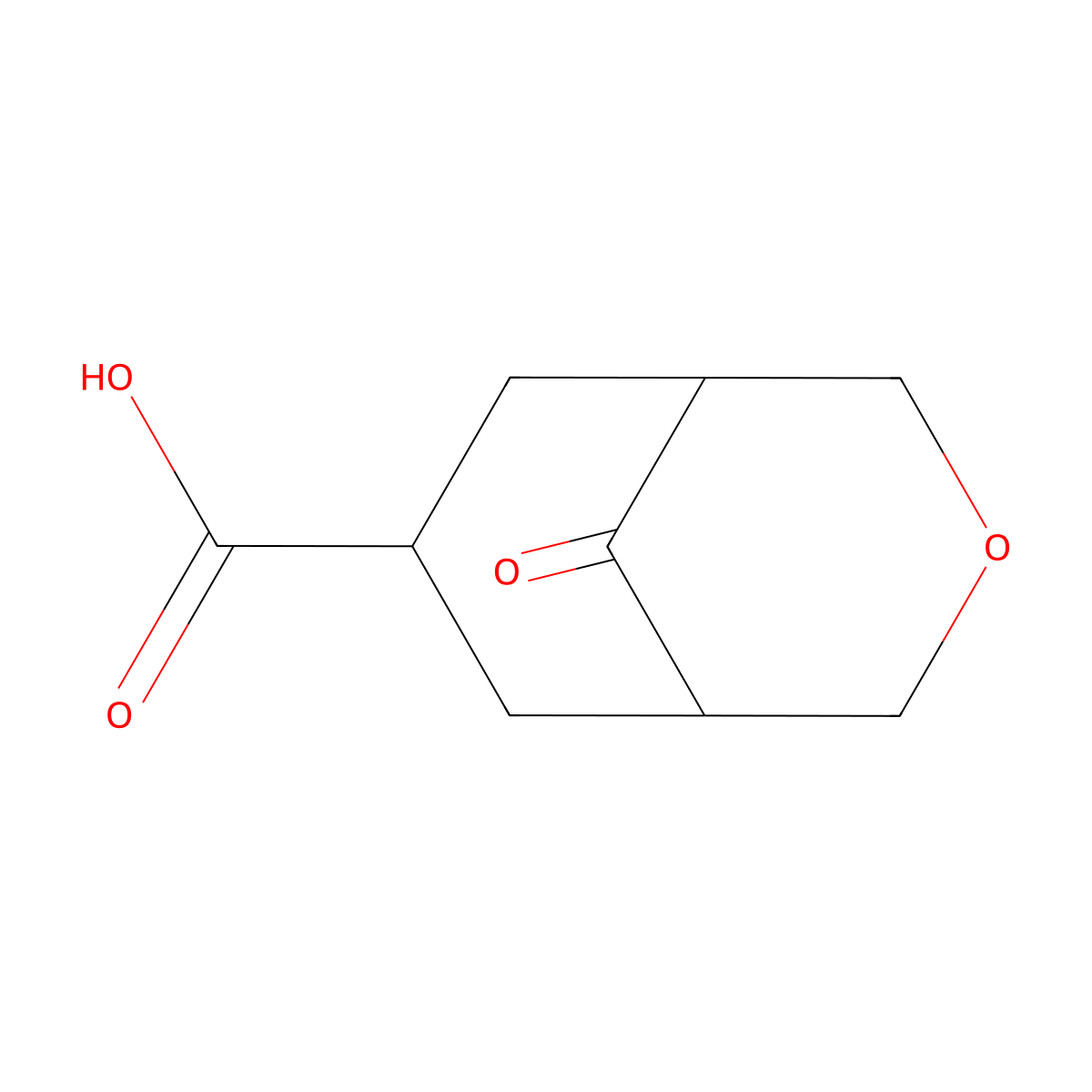 9-Oxo-3-oxabicyclo[3.3.1]nonane-7-carboxylic acid molecular structure, CAS 1333639-36-3