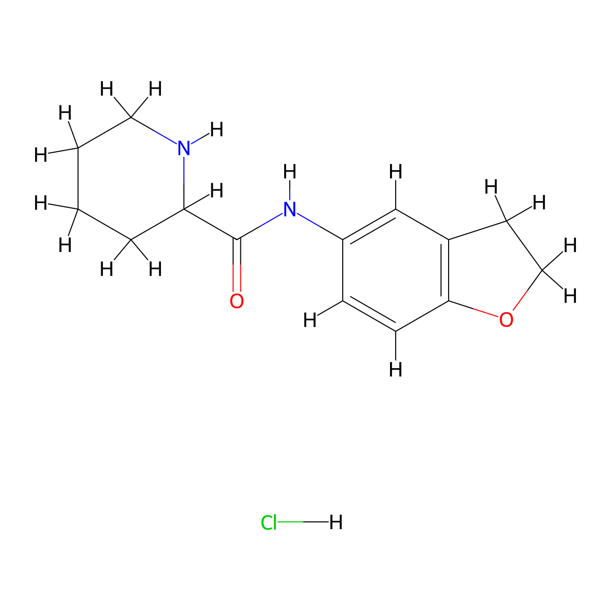N-(2,3-dihydro-1-benzofuran-5-yl)piperidine-2-carboxamide hydrochloride molecular structure, CAS 1333644-29-3