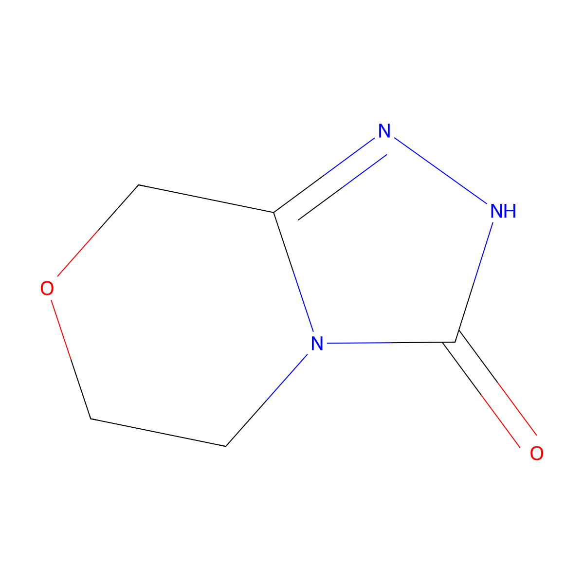 2H,3H,5H,6H,8H-[1,2,4]triazolo[3,4-c]morpholin-3-one molecular structure, CAS 133365-36-3