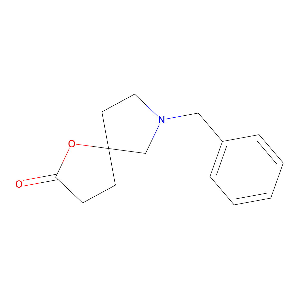 7-Benzyl-1-oxa-7-azaspiro[4.4]nonan-2-one molecular structure, CAS 133366-27-5