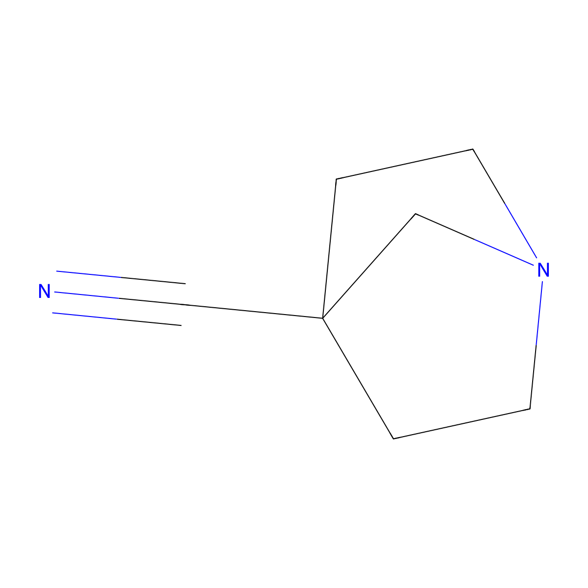 1-Azabicyclo[2.2.1]heptane-4-carbonitrile molecular structure, CAS 133366-28-6