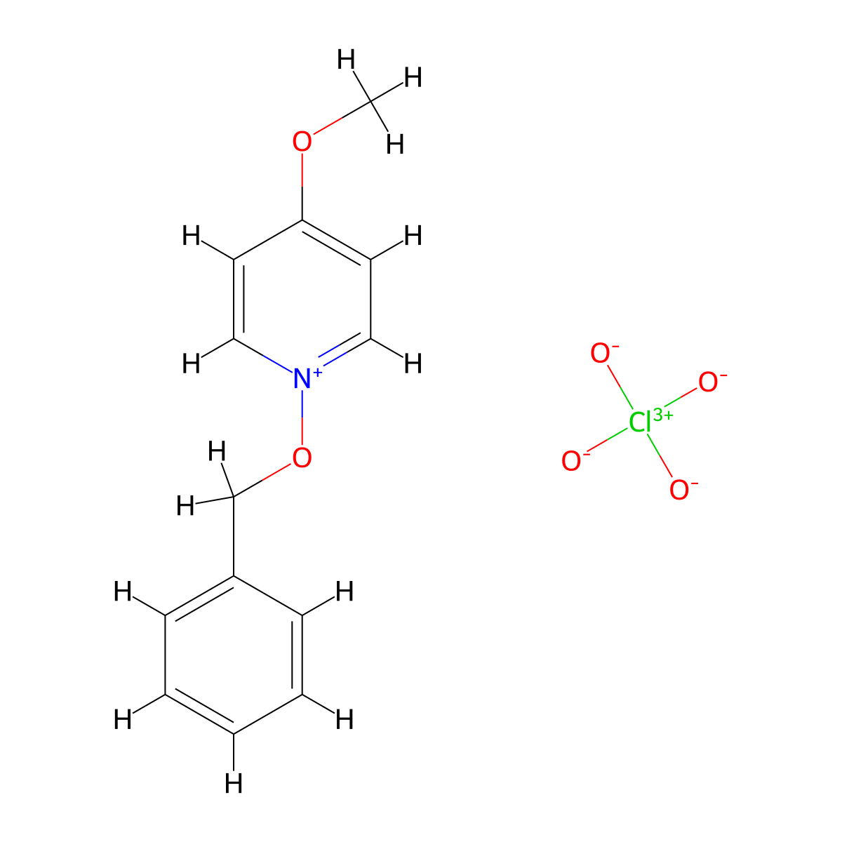 1-(Benzyloxy)-4-methoxypyridin-1-ium perchlorate molecular structure, CAS 133367-95-0