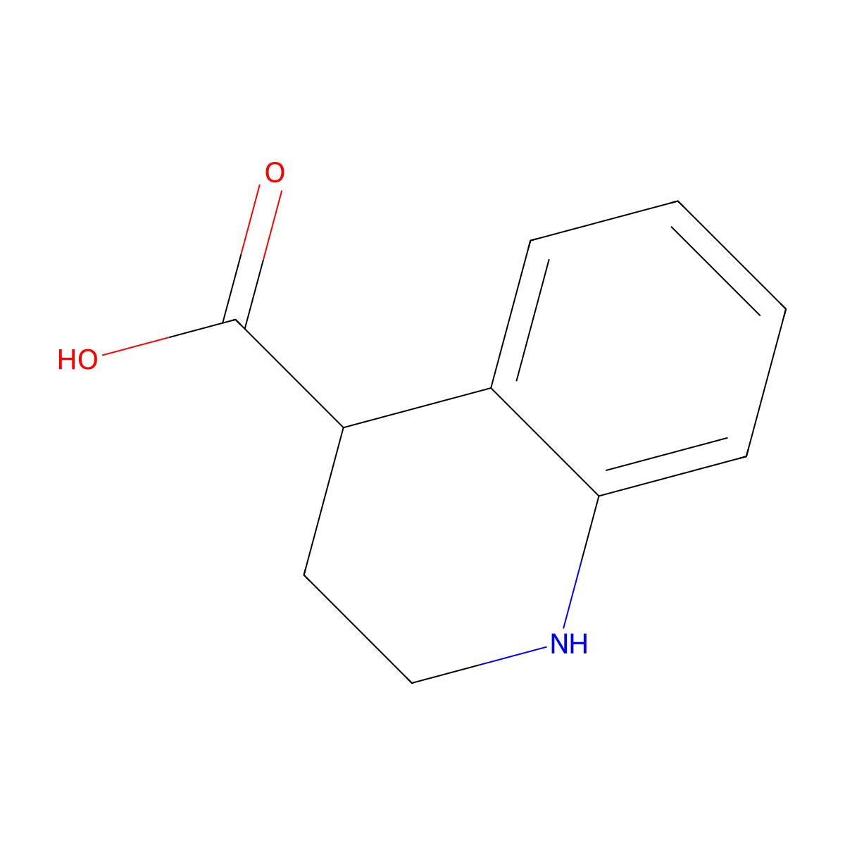 1,2,3,4-Tetrahydroquinoline-4-carboxylic acid molecular structure, CAS 13337-69-4