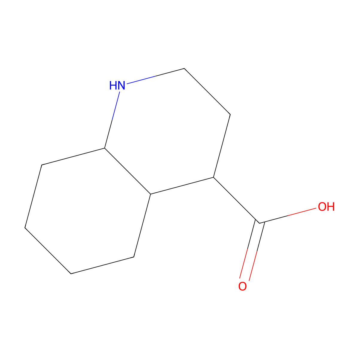 Decahydroquinoline-4-carboxylic acid molecular structure, CAS 13337-72-9