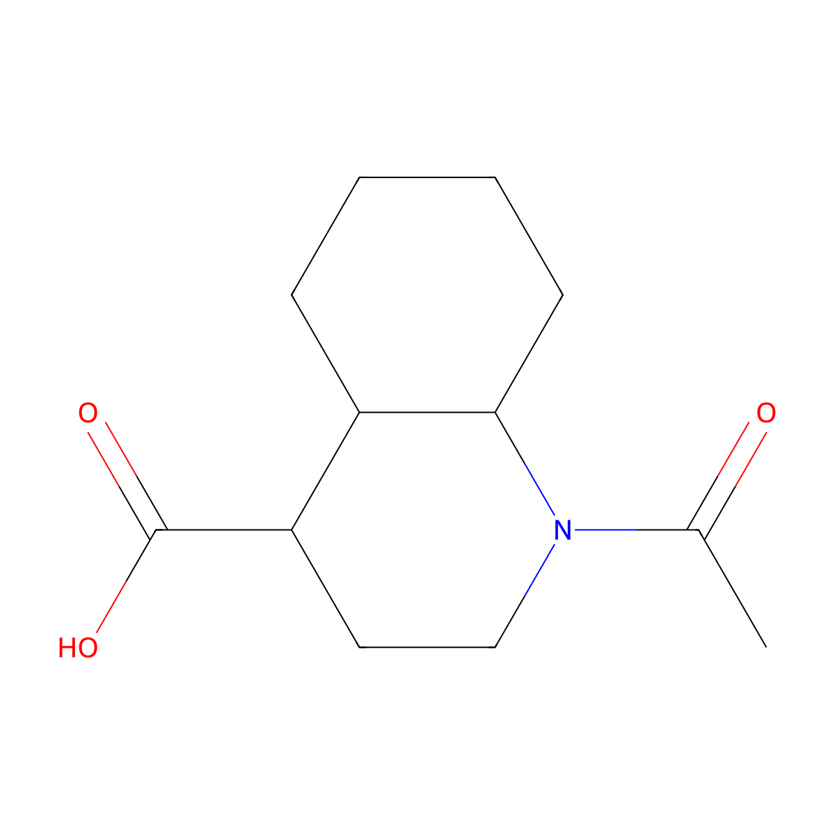 1-Acetyl-decahydroquinoline-4-carboxylic acid molecular structure, CAS 13337-73-0