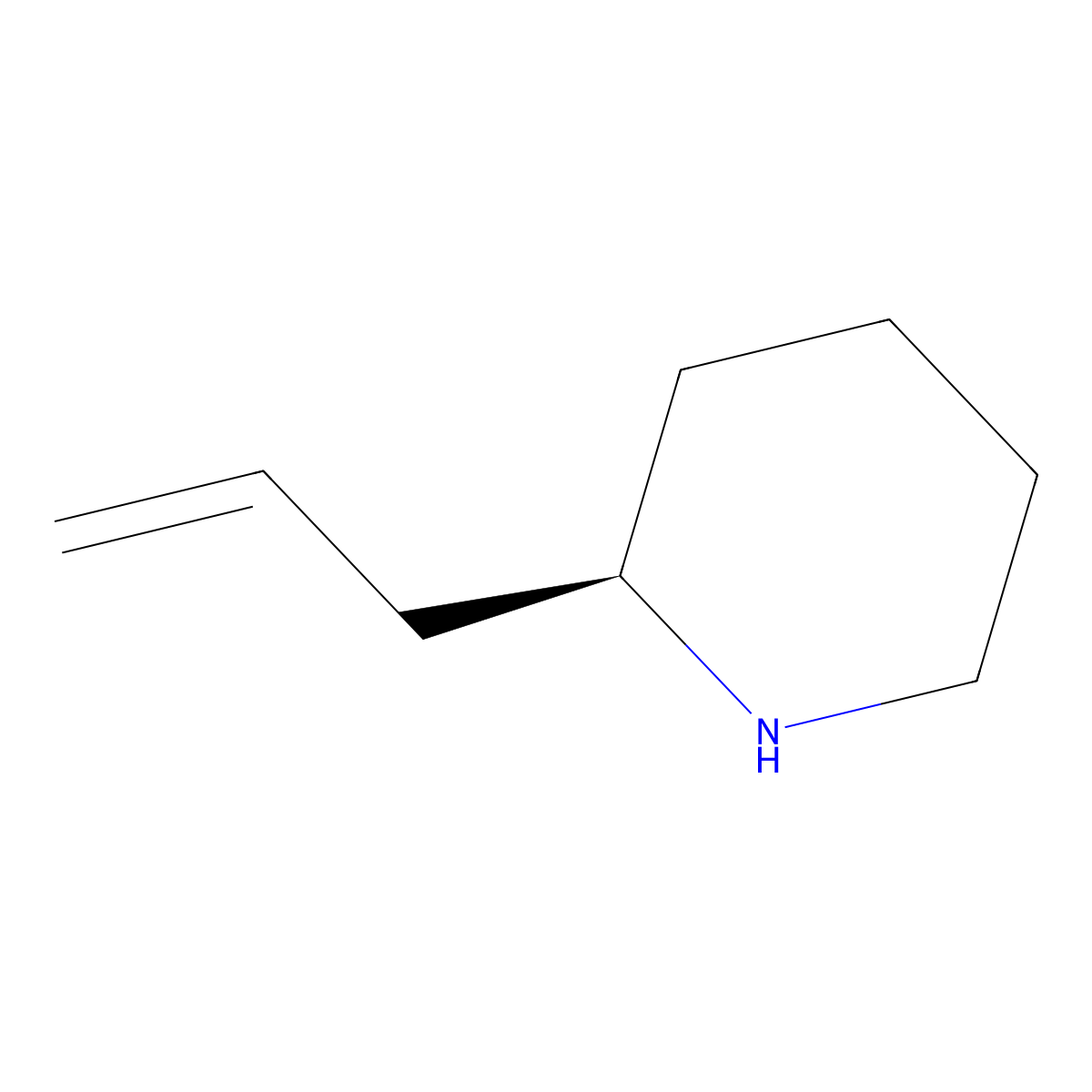 Piperidine, 2-(2-propenyl)-, (R)-(9CI) molecular structure, CAS 133371-96-7