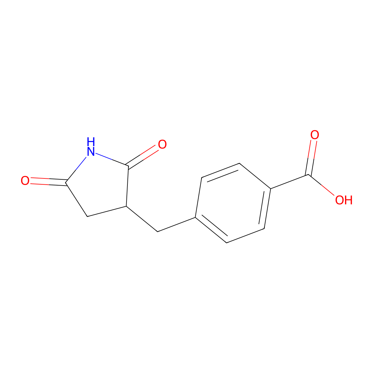 4-[(2,5-Dioxopyrrolidin-3-yl)methyl]benzoic acid molecular structure, CAS 1333753-40-4