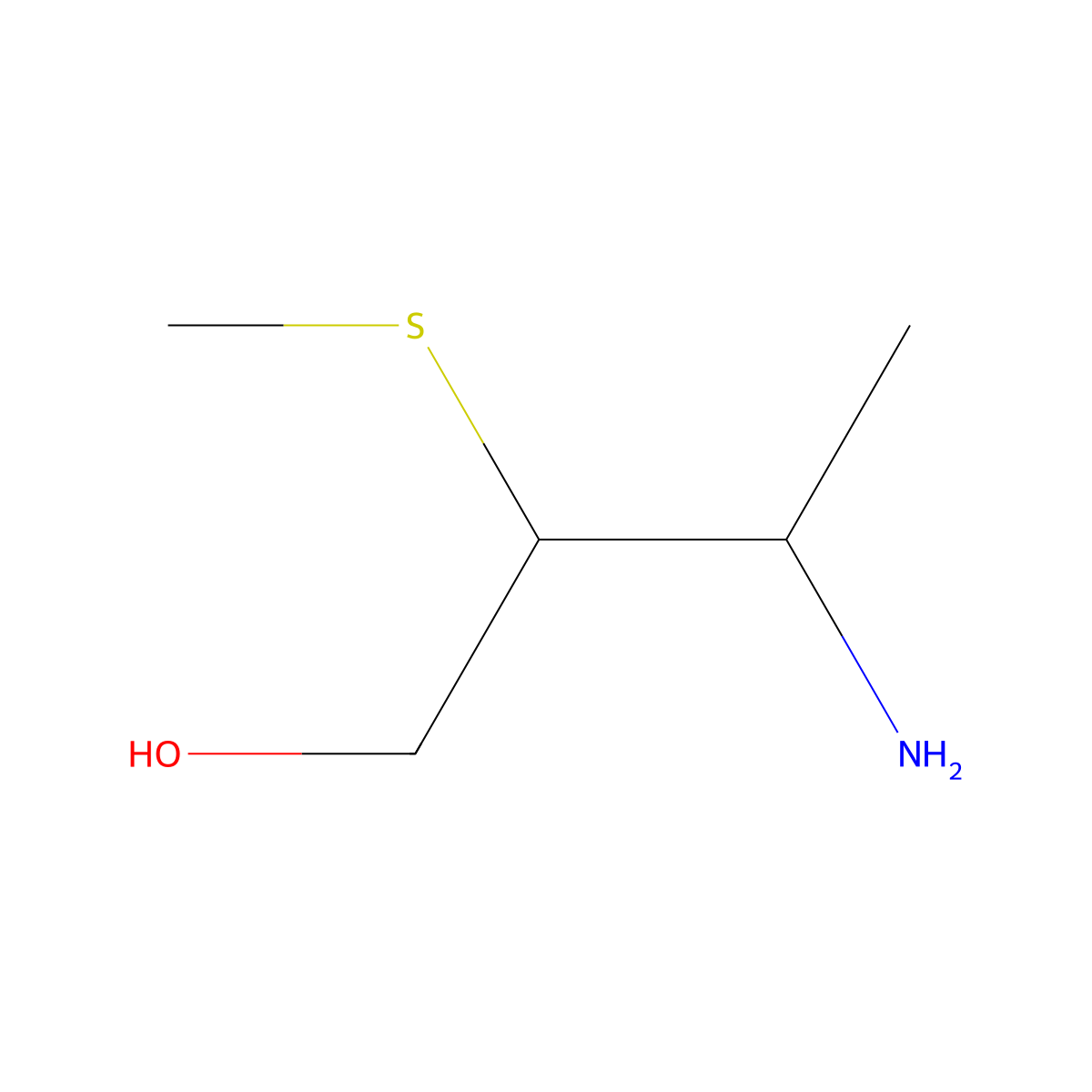 3-Amino-2-(methylsulfanyl)butan-1-ol molecular structure, CAS 1333756-39-0
