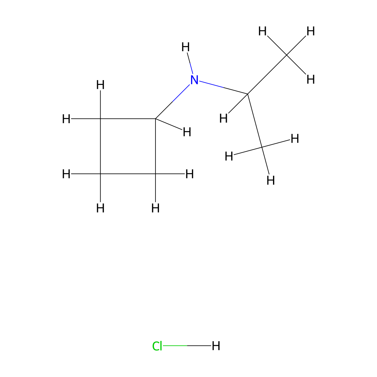 N-(propan-2-yl)cyclobutanamine hydrochloride molecular structure, CAS 1333772-81-8