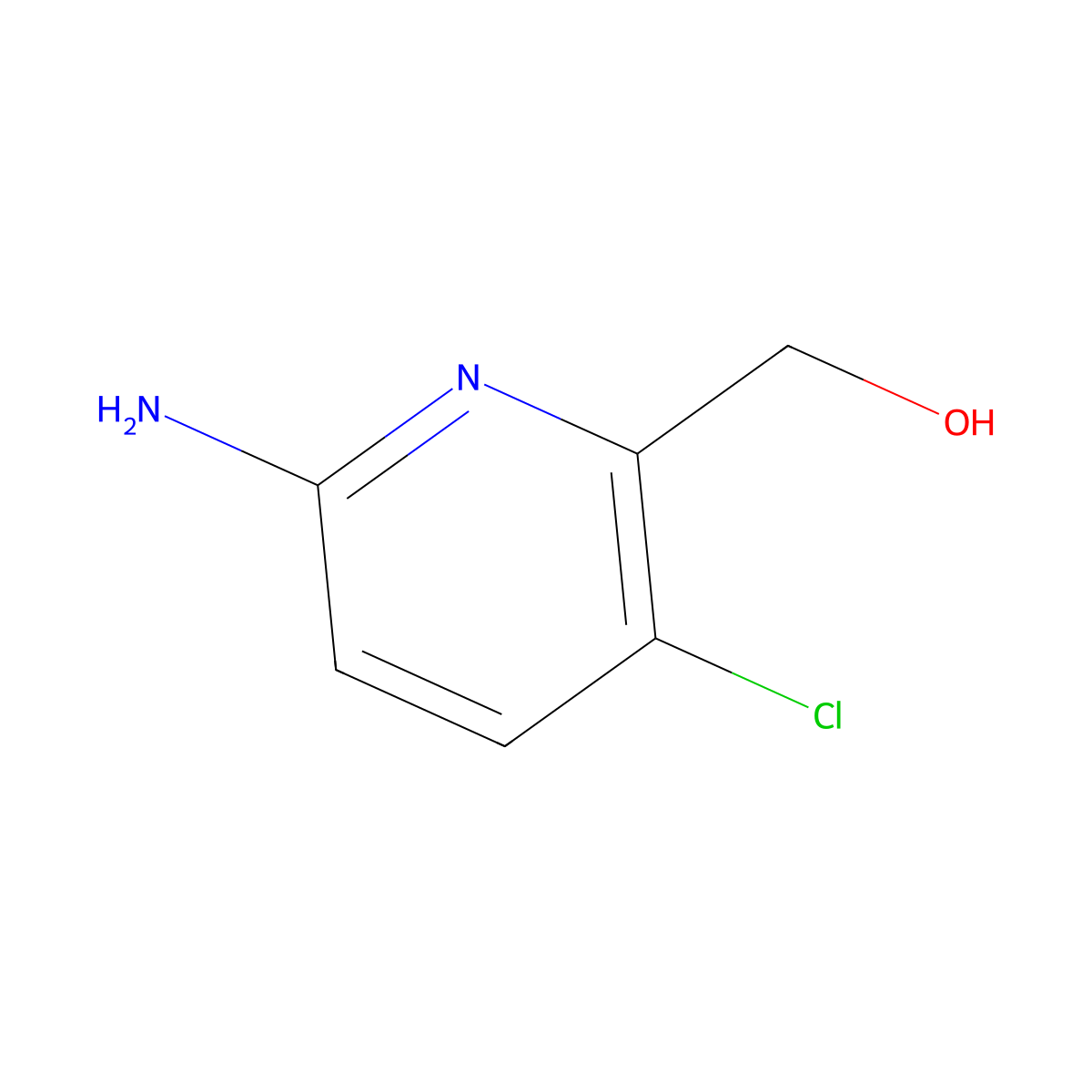 (6-Amino-3-chloropyridin-2-yl)methanol molecular structure, CAS 1333779-89-7