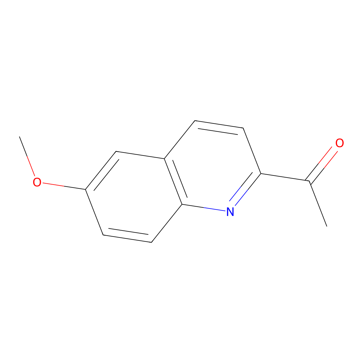 1-(6-Methoxy-2-quinolinyl)ethanone molecular structure, CAS 133378-41-3