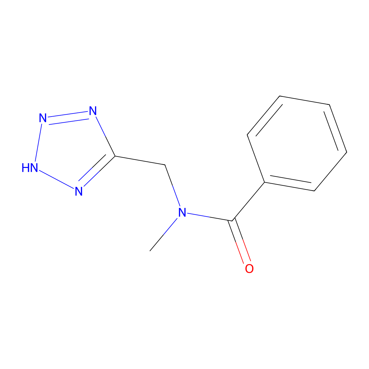 N-methyl-N-(2H-1,2,3,4-tetrazol-5-ylmethyl)benzamide molecular structure, CAS 1333806-14-6