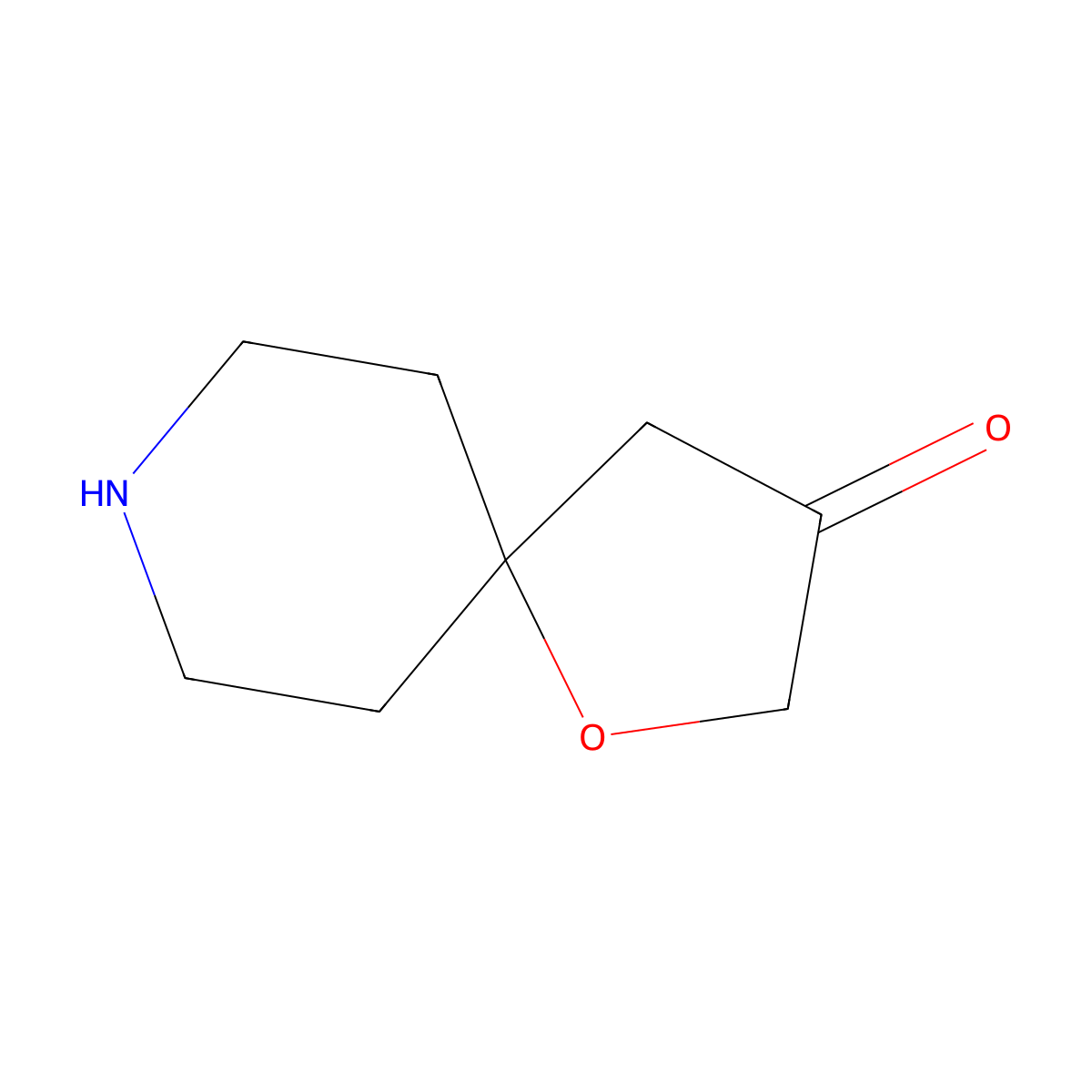 1-Oxa-8-azaspiro[4.5]decan-3-one molecular structure, CAS 133382-42-0