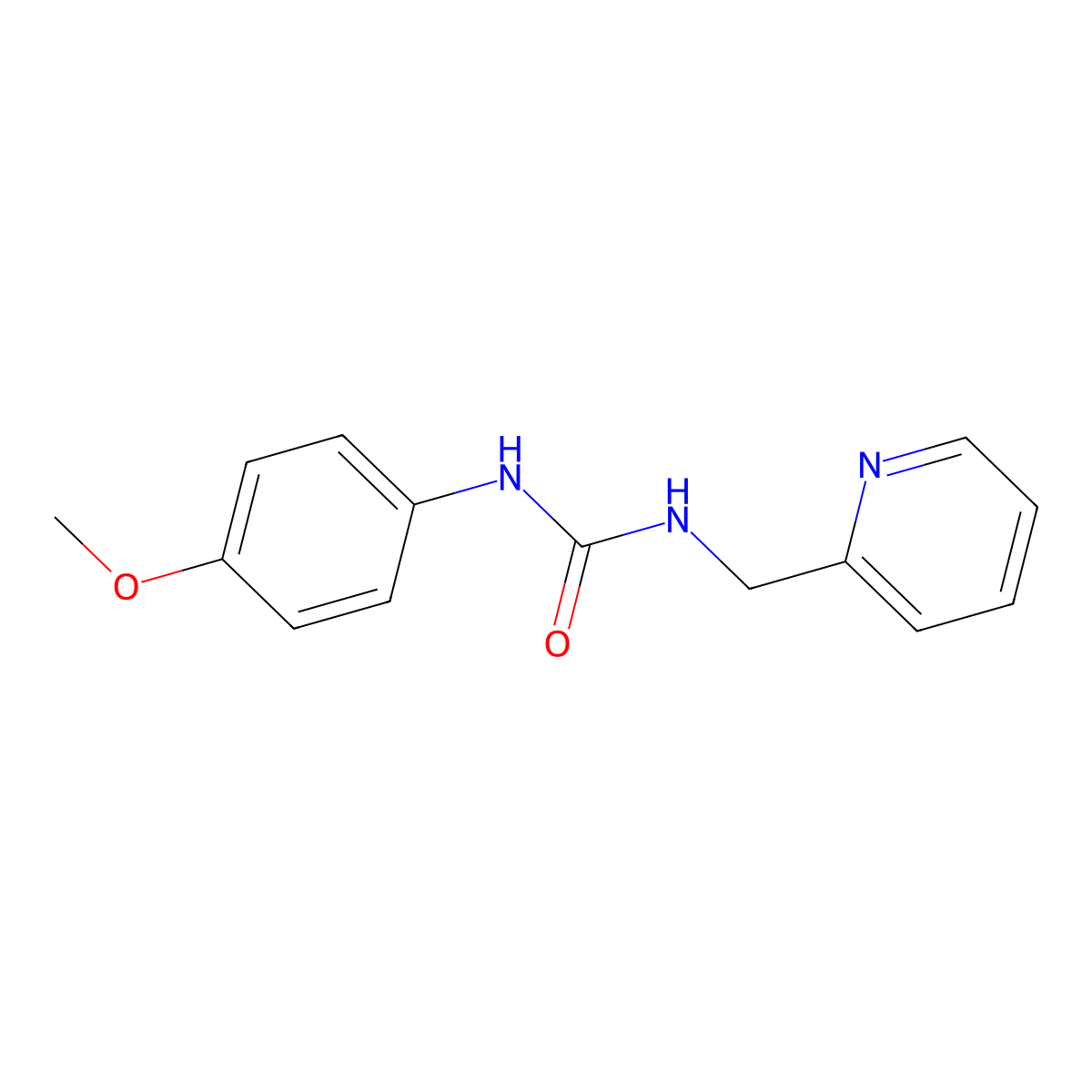 1-(4-Methoxyphenyl)-3-(pyridin-2-ylmethyl)urea molecular structure, CAS 133383-98-9