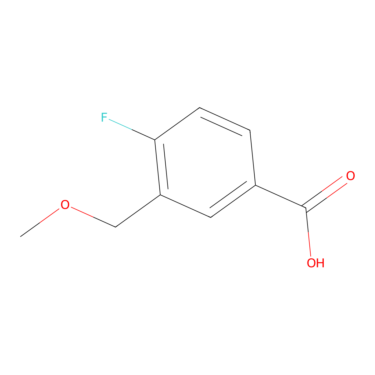 4-Fluoro-3-(methoxymethyl)benzoic acid molecular structure, CAS 1333834-34-6